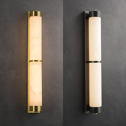 Aurora - Brass Alabaster Wall Light