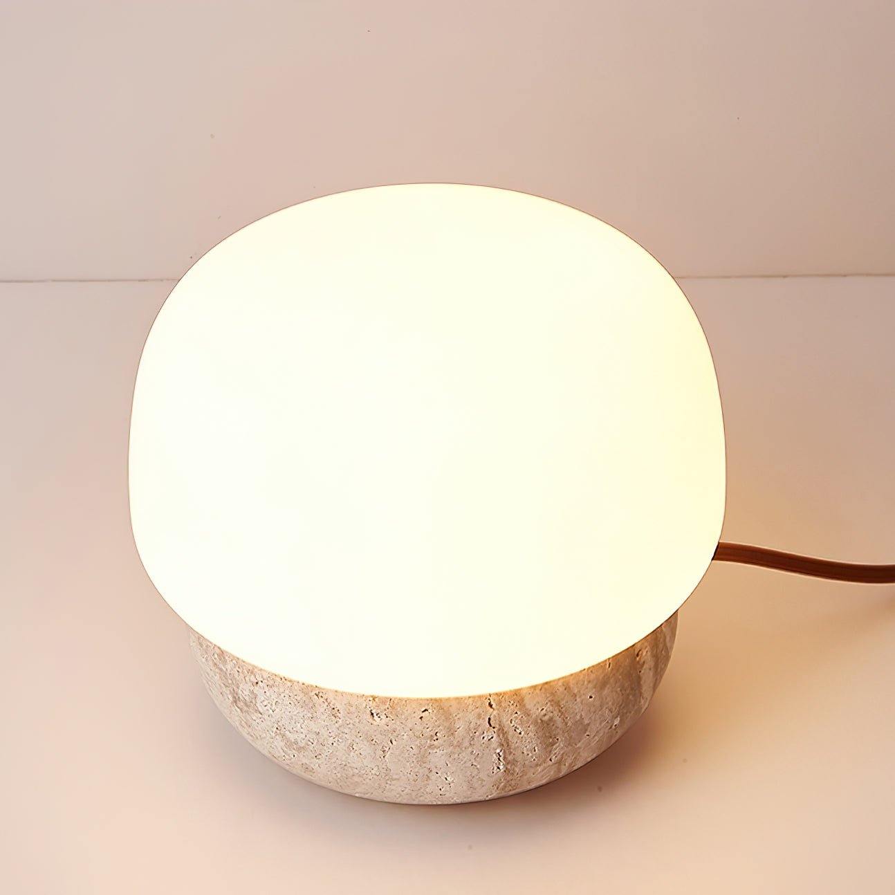 Lyndra - Travertine Stone Table Lamp