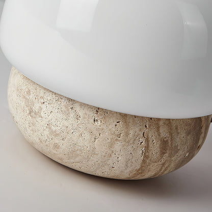 Lyndra - Travertine Stone Table Lamp