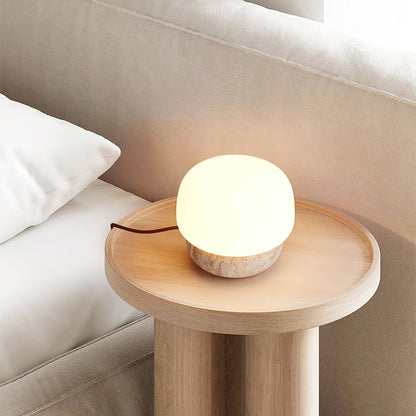Lyndra - Travertine Stone Table Lamp