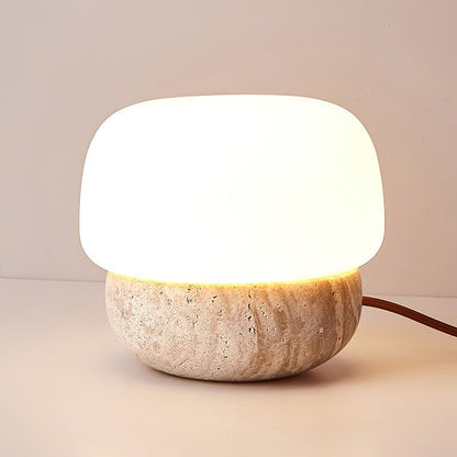 Lyndra - Travertine Stone Table Lamp