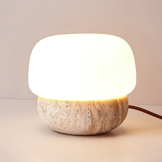 Lyndra - Travertine Stone Table Lamp