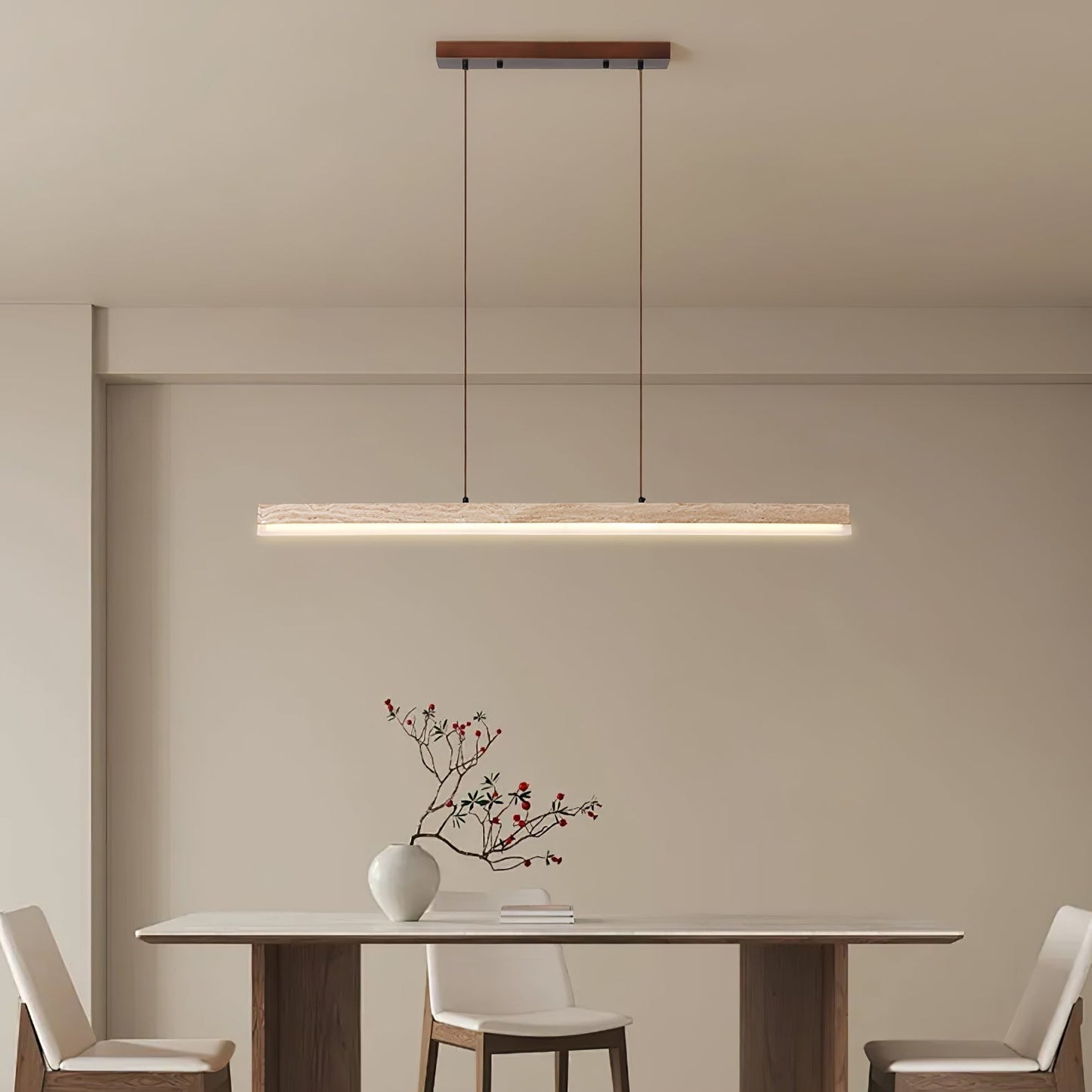 Bronte - Linear Travertine Stone Pendant Light