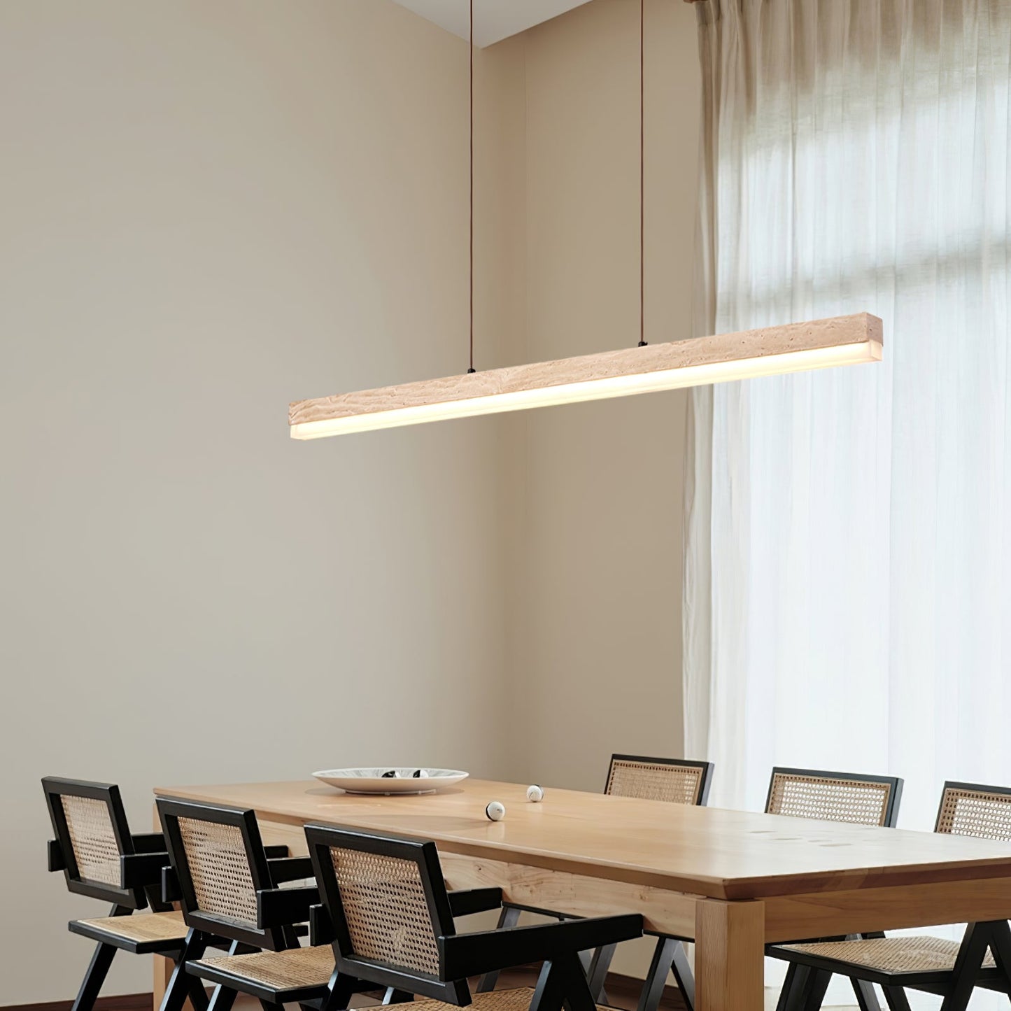 Bronte - Linear Travertine Stone Pendant Light