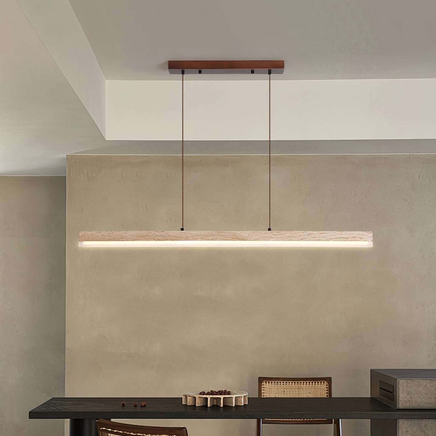 Bronte - Linear Travertine Stone Pendant Light