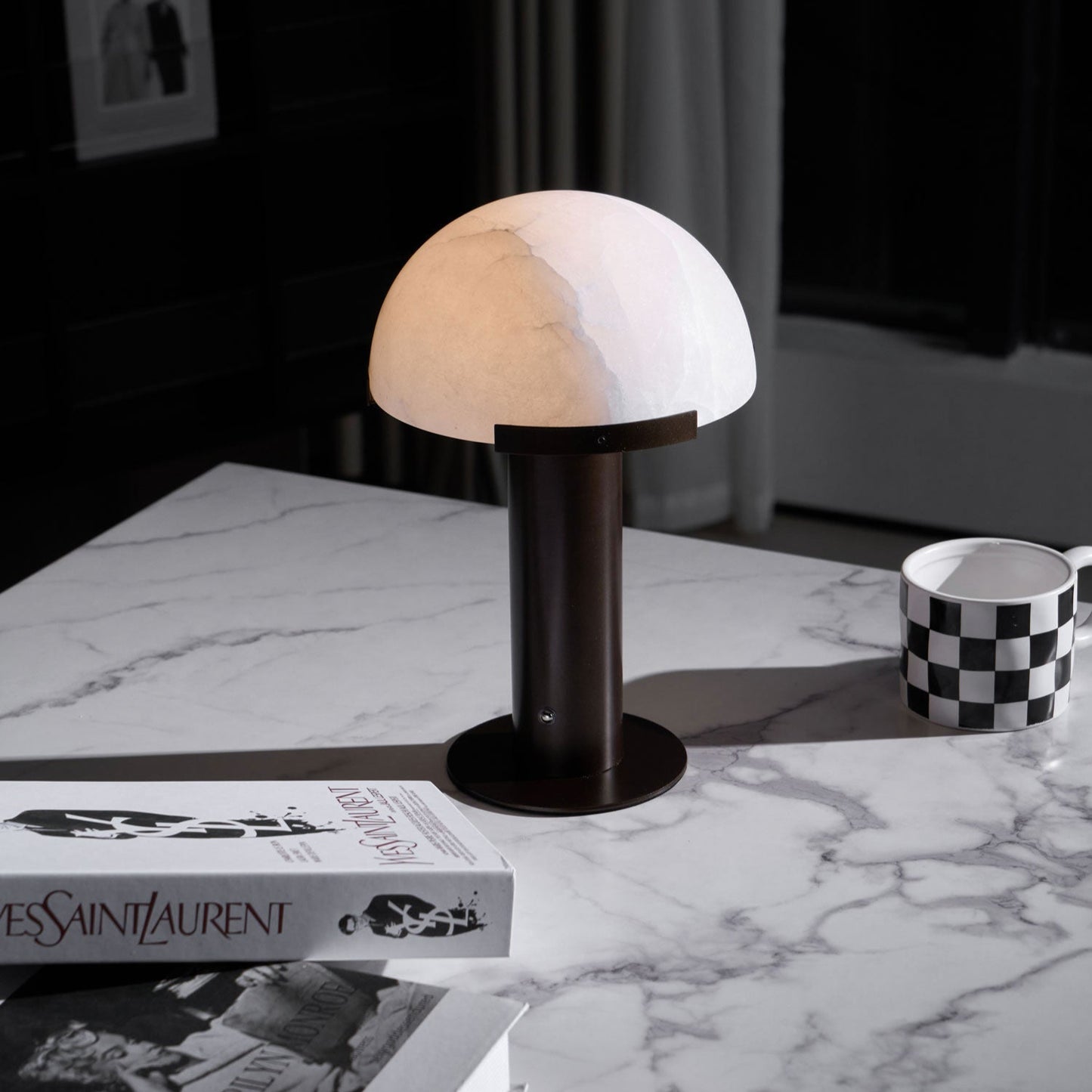 Elowen - Brass Alabaster Table Lamp