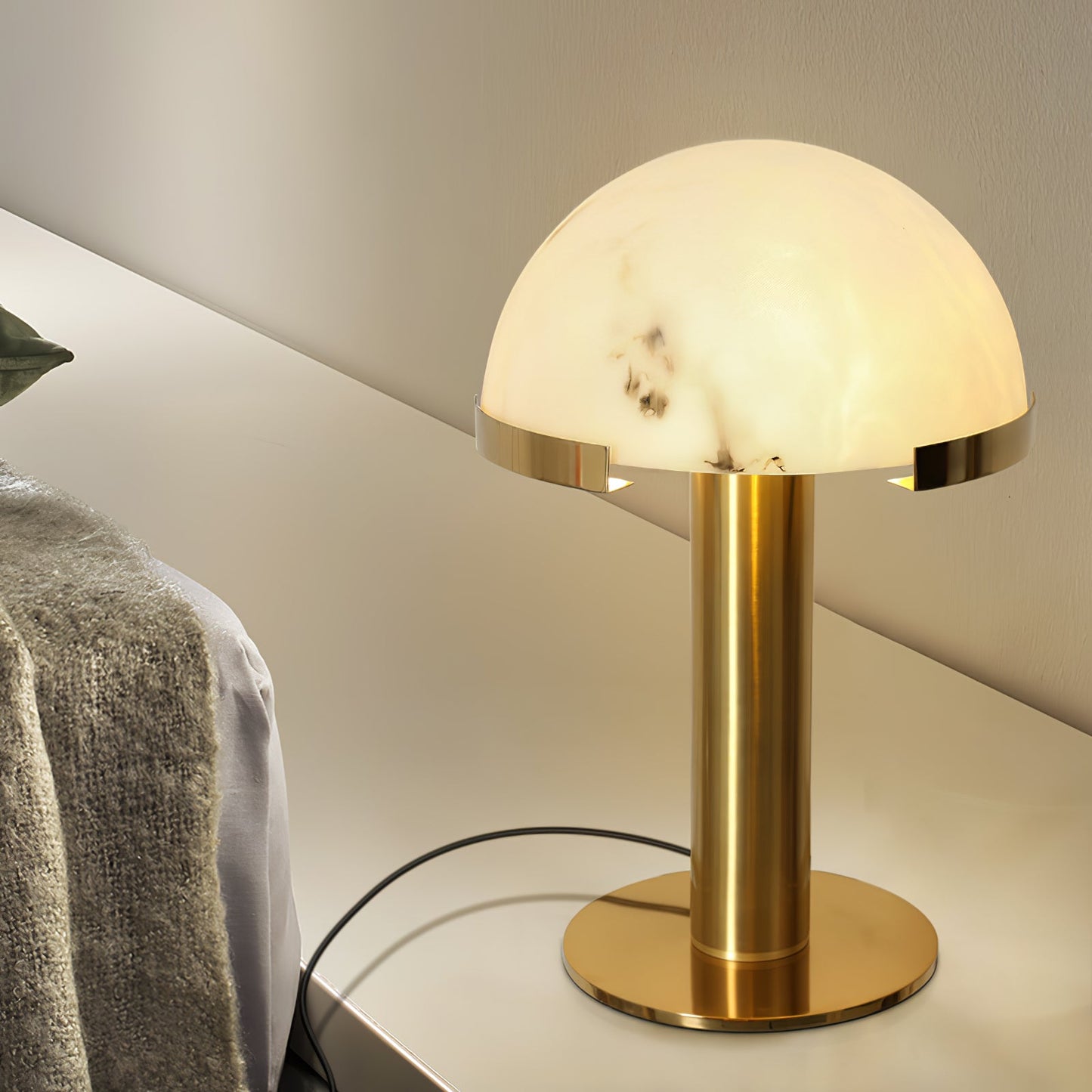 Elowen - Brass Alabaster Table Lamp
