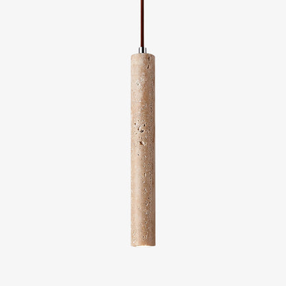 Novira - Cylinder Travertine Stone Pendant Light