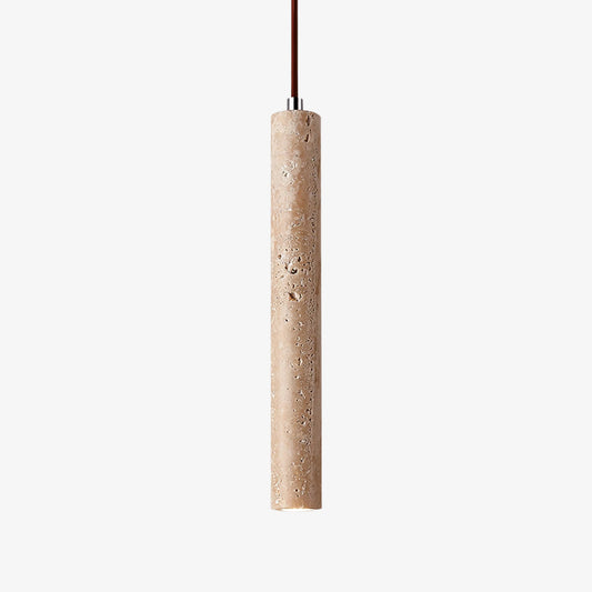 Novira - Cylinder Travertine Stone Pendant Light