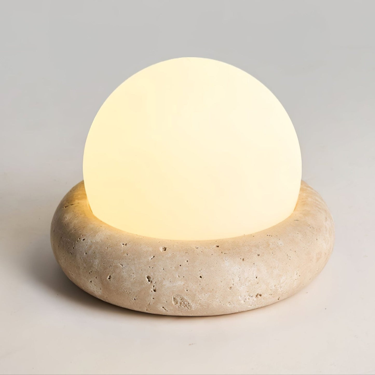 Serene - Travertine Stone Rechargeable Table Lamp