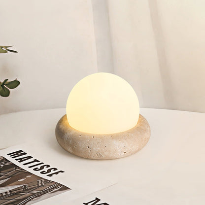 Serene - Travertine Stone Rechargeable Table Lamp