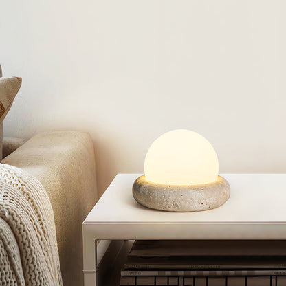Serene - Travertine Stone Rechargeable Table Lamp