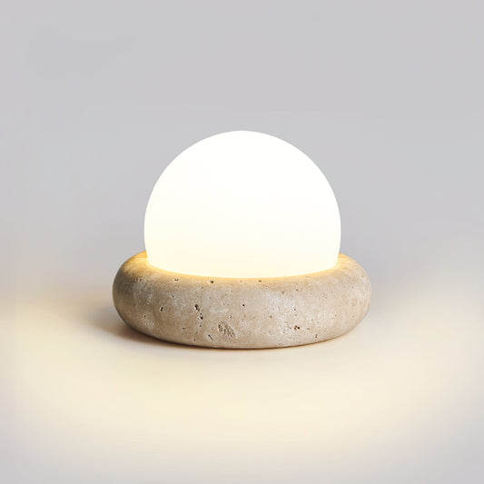 Serene - Travertine Stone Rechargeable Table Lamp