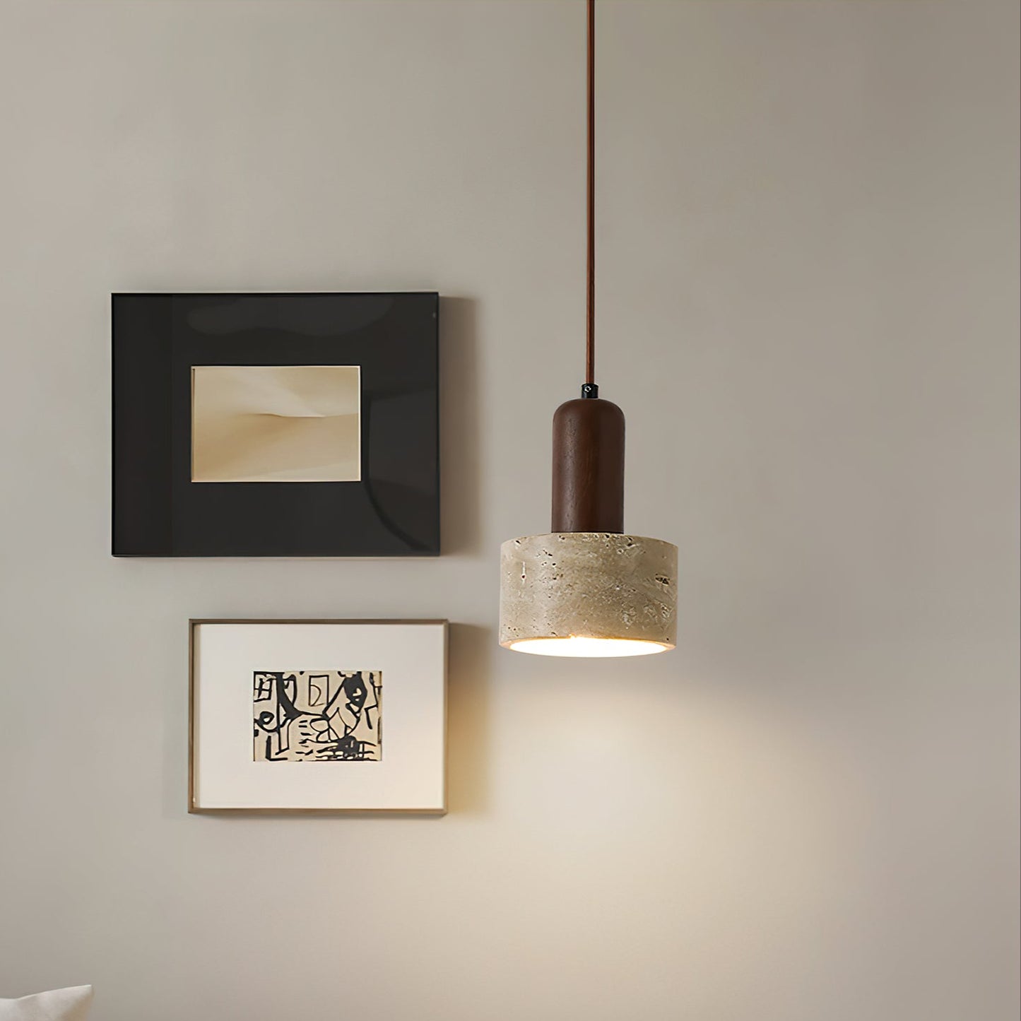 Atlas - Travertine Stone Pendant Light