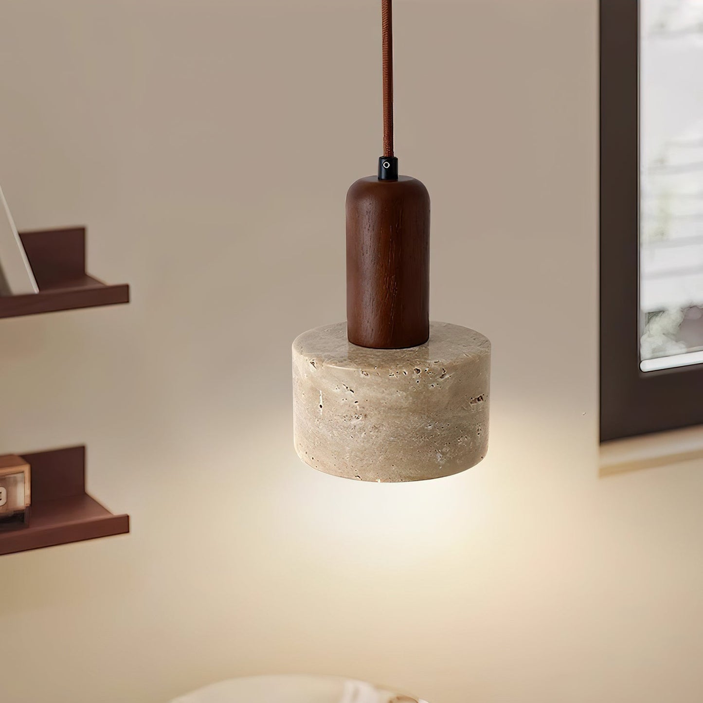 Atlas - Travertine Stone Pendant Light