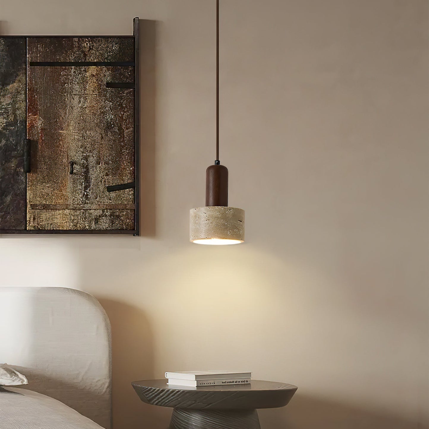 Atlas - Travertine Stone Pendant Light