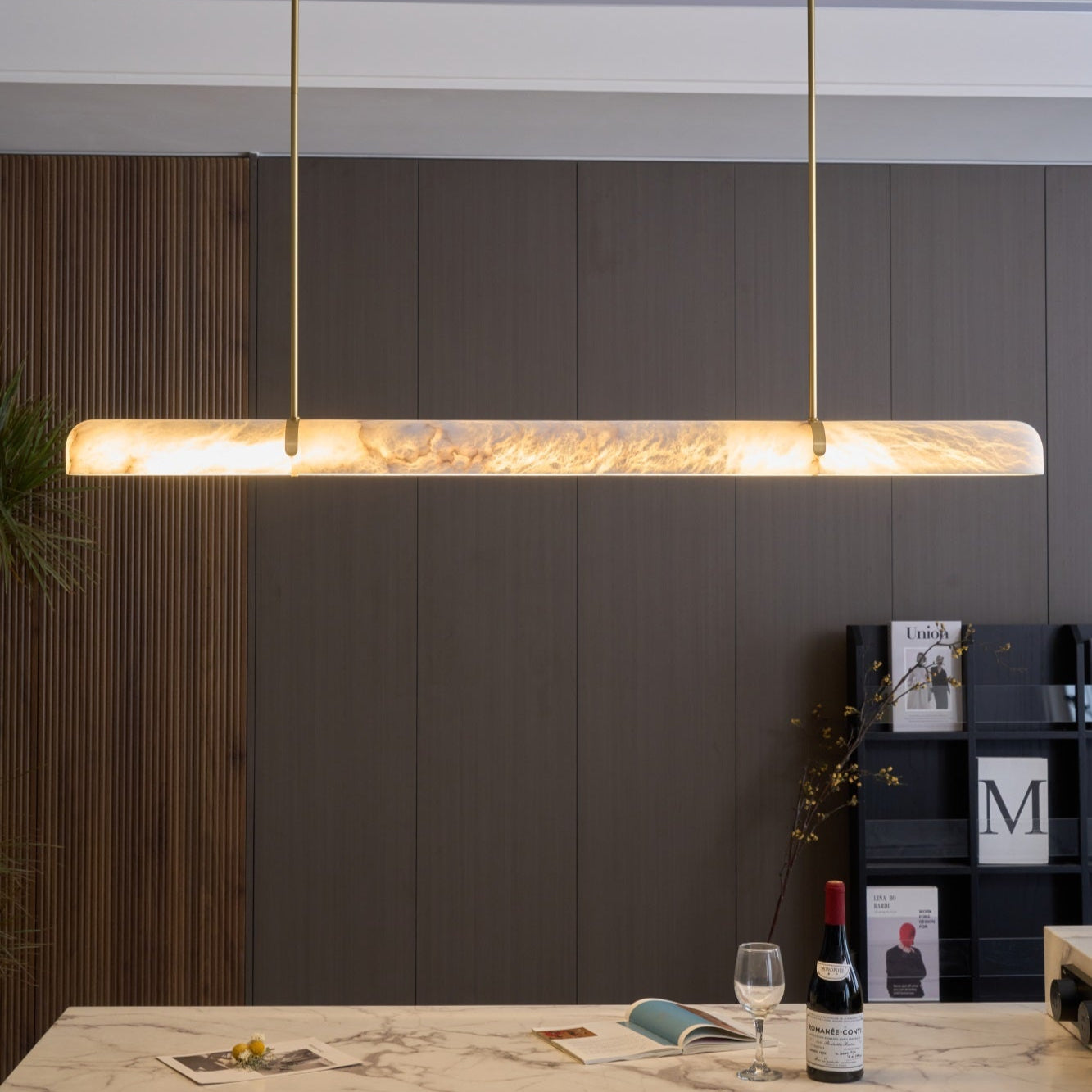 Cassara - Linear Alabaster Pendant Light