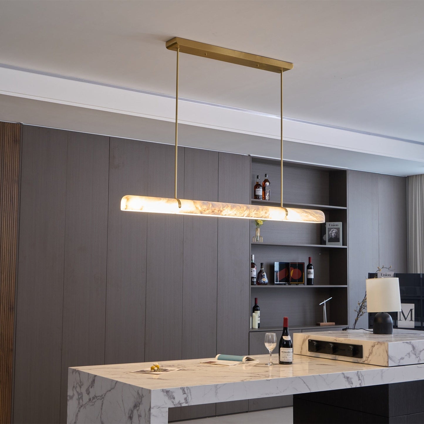 Cassara - Linear Alabaster Pendant Light