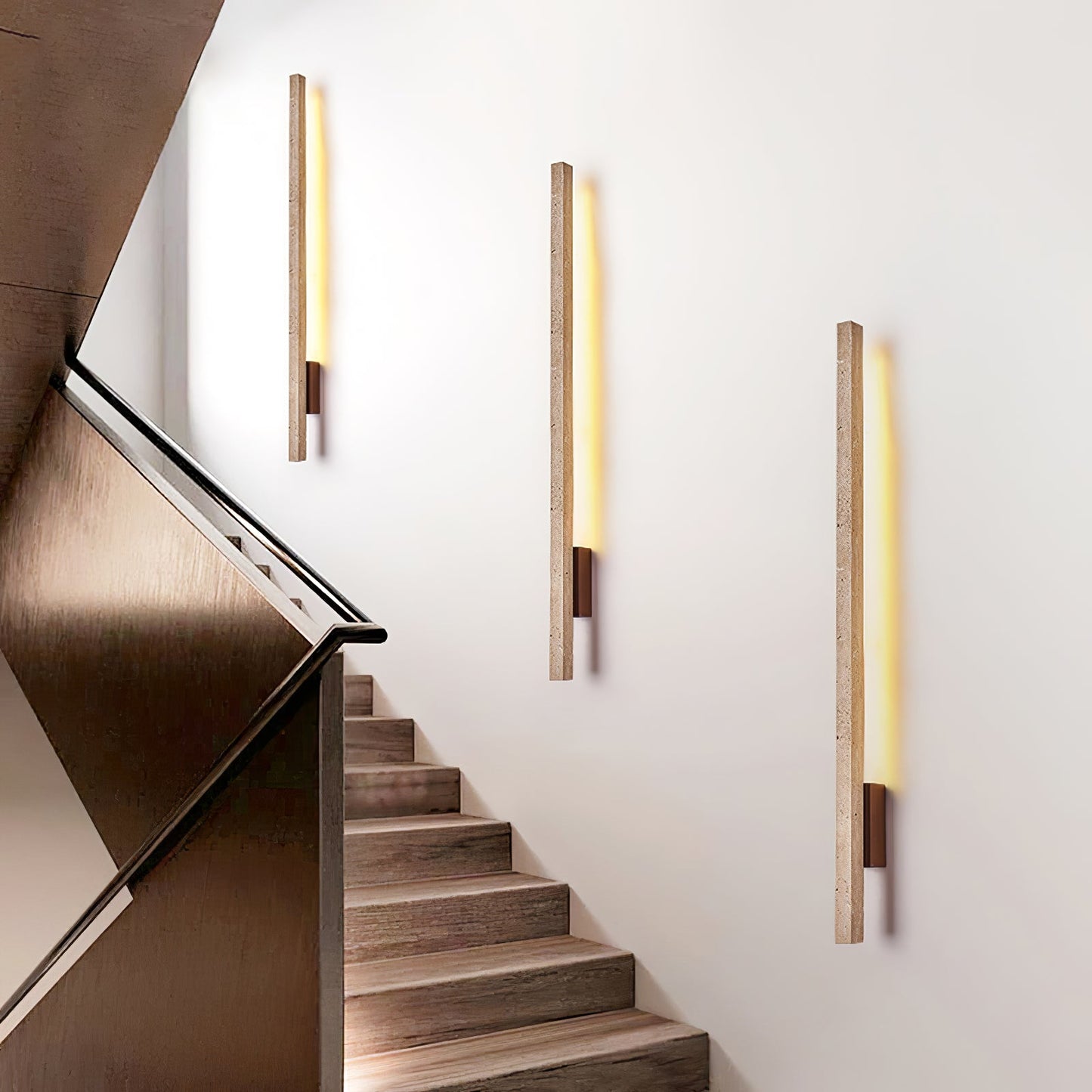 Elyssar - Linear Travertine Stone Wall Light