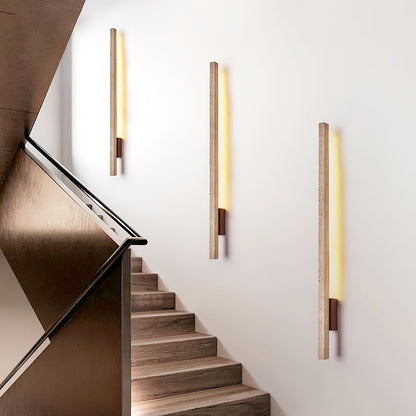 Elyssar - Linear Travertine Stone Wall Light