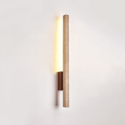 Elyssar - Linear Travertine Stone Wall Light