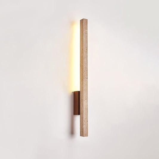 Elyssar - Linear Travertine Stone Wall Light