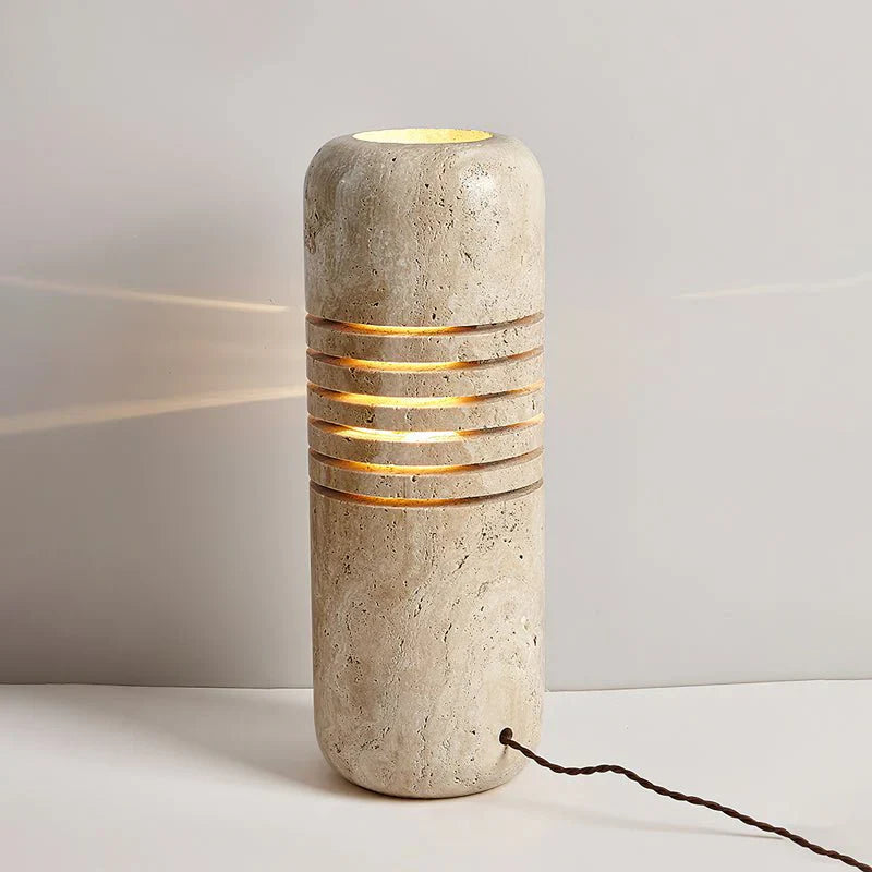Travano – Travertine Stone Floor Lamp