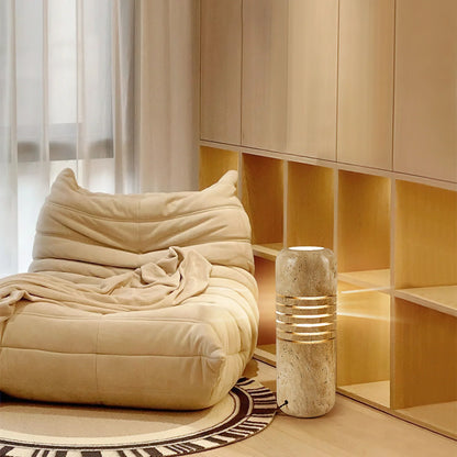 Travano – Travertine Stone Floor Lamp