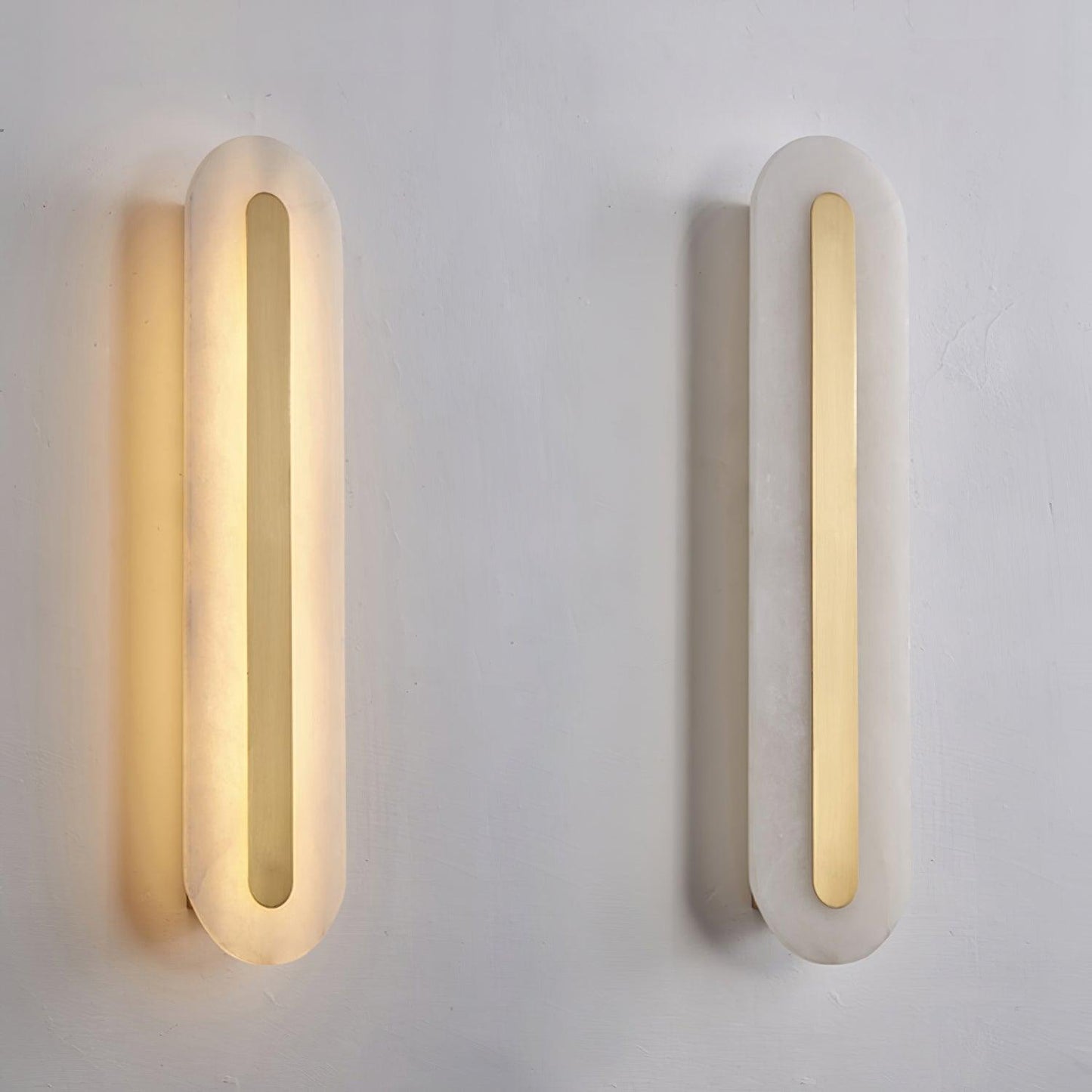 Celeste - Brass Alabaster Wall Light