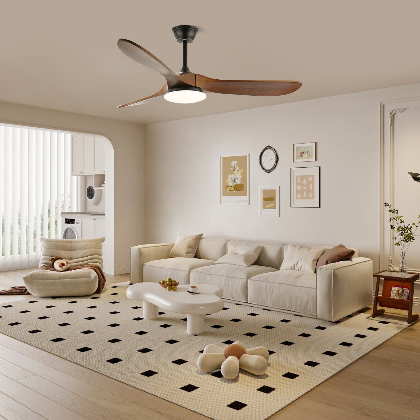 Aventis – Nordic Wooden Ceiling Fan Light