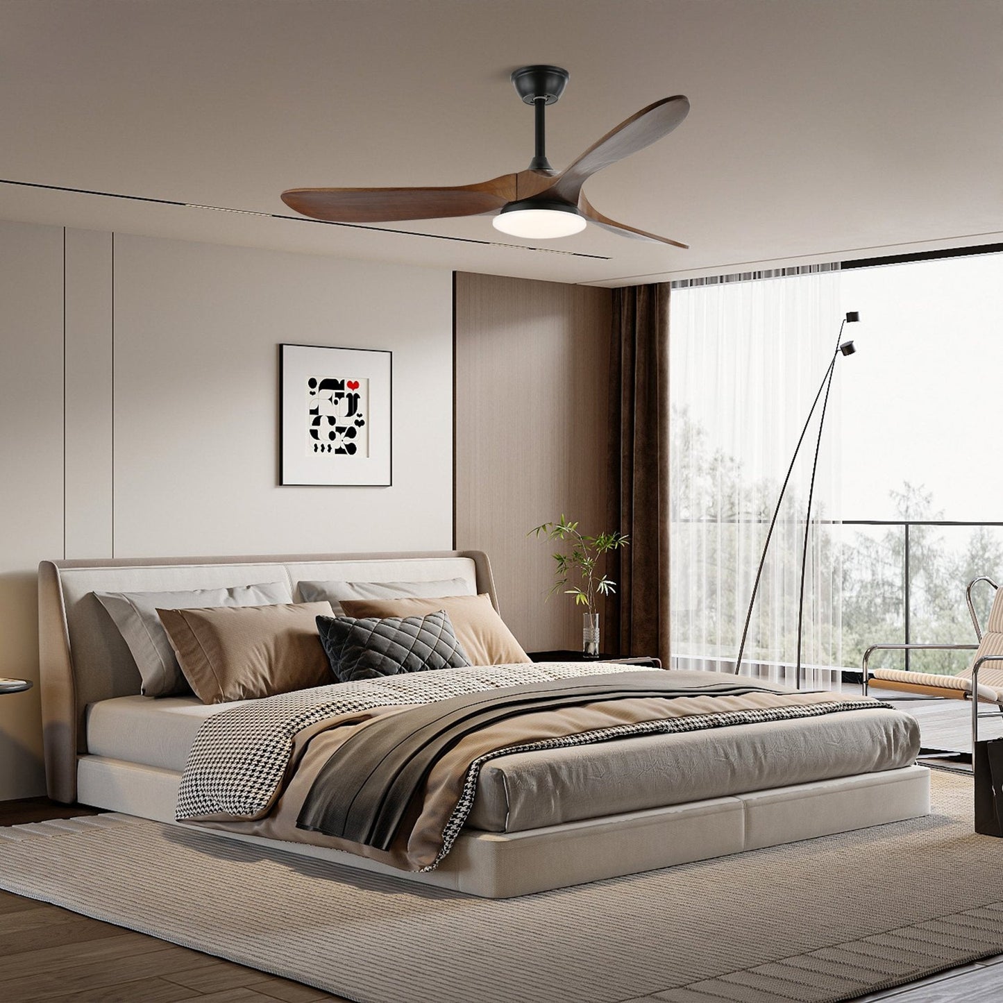 Aventis – Nordic Wooden Ceiling Fan Light