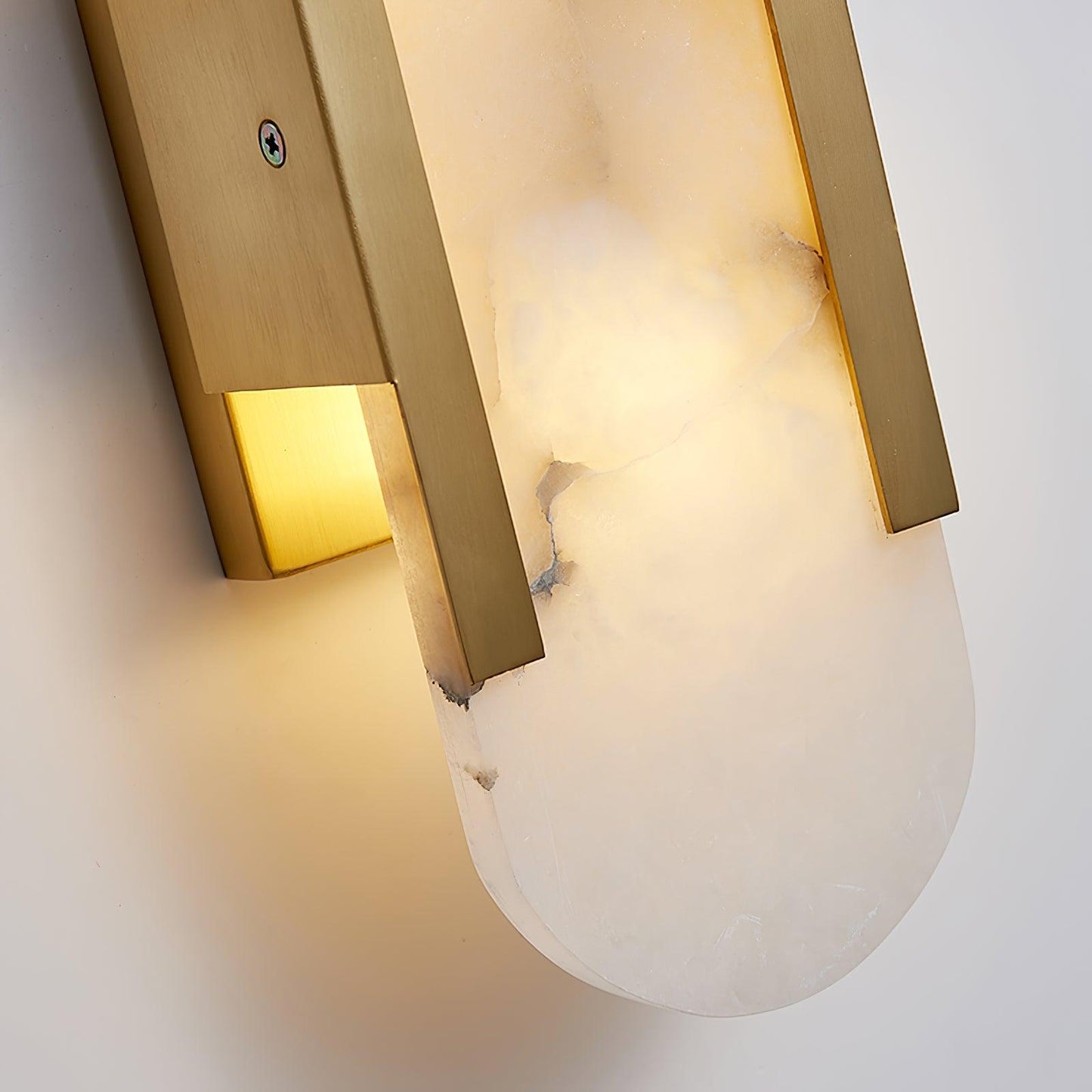 Azelia – Brass Alabaster Stone Wall Light