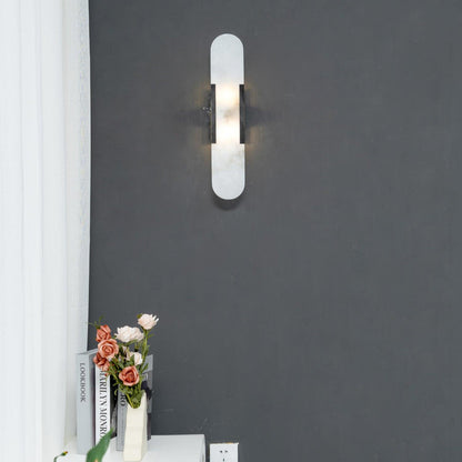 Azelia – Brass Alabaster Stone Wall Light