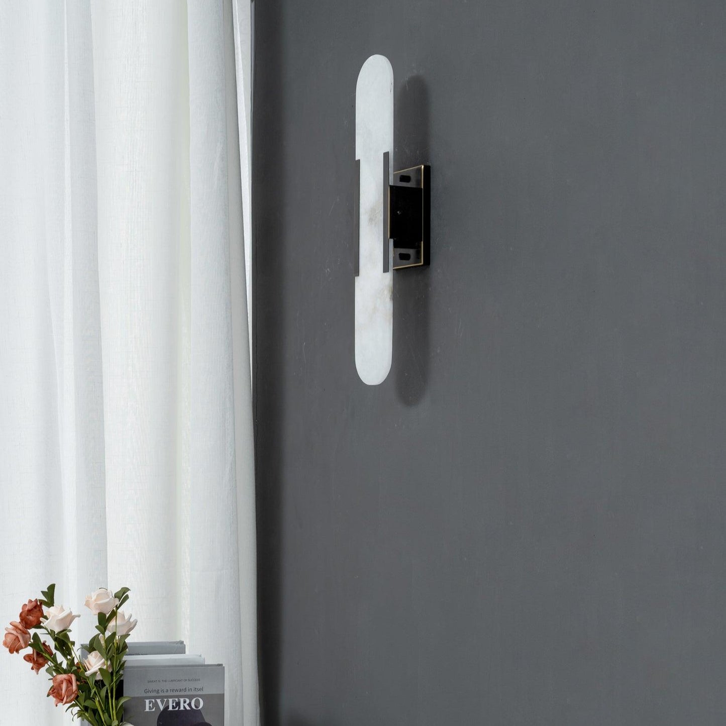 Azelia – Brass Alabaster Stone Wall Light