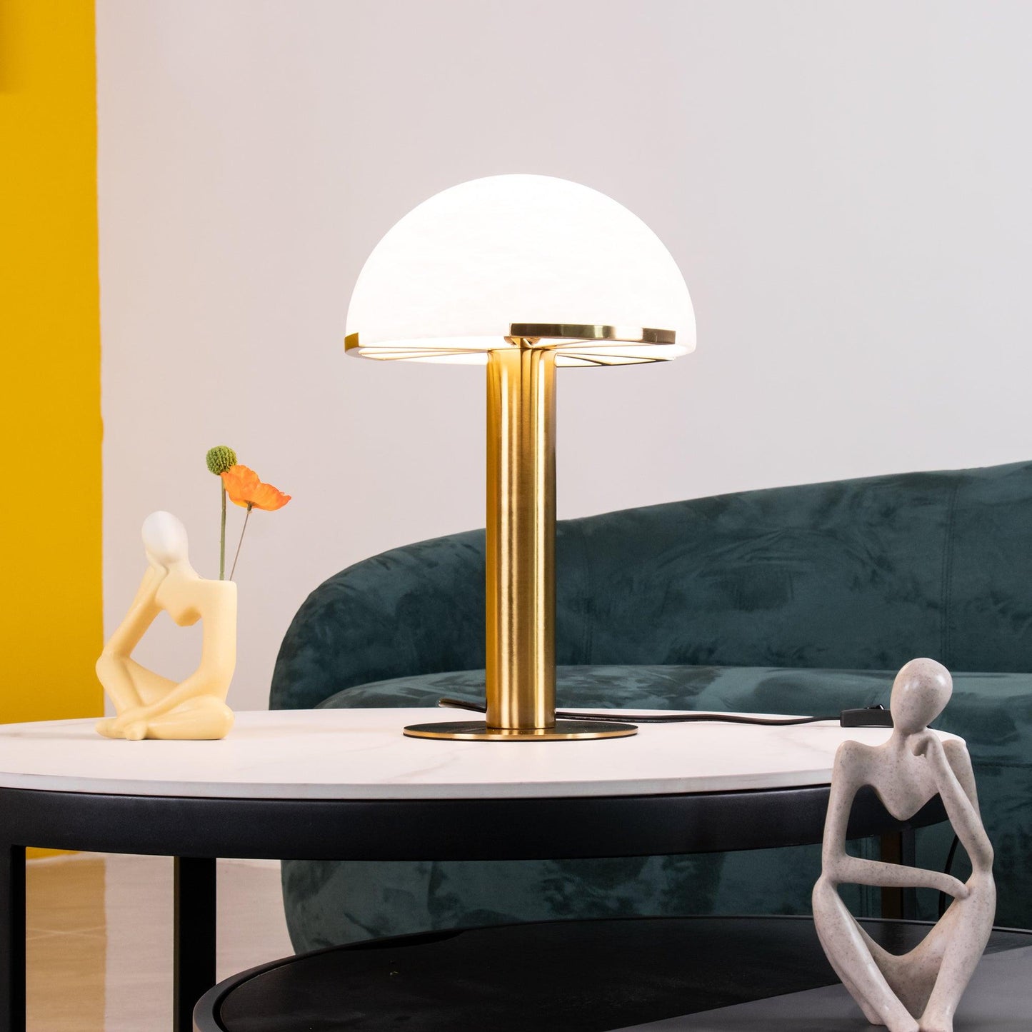 Elowen - Brass Alabaster Table Lamp