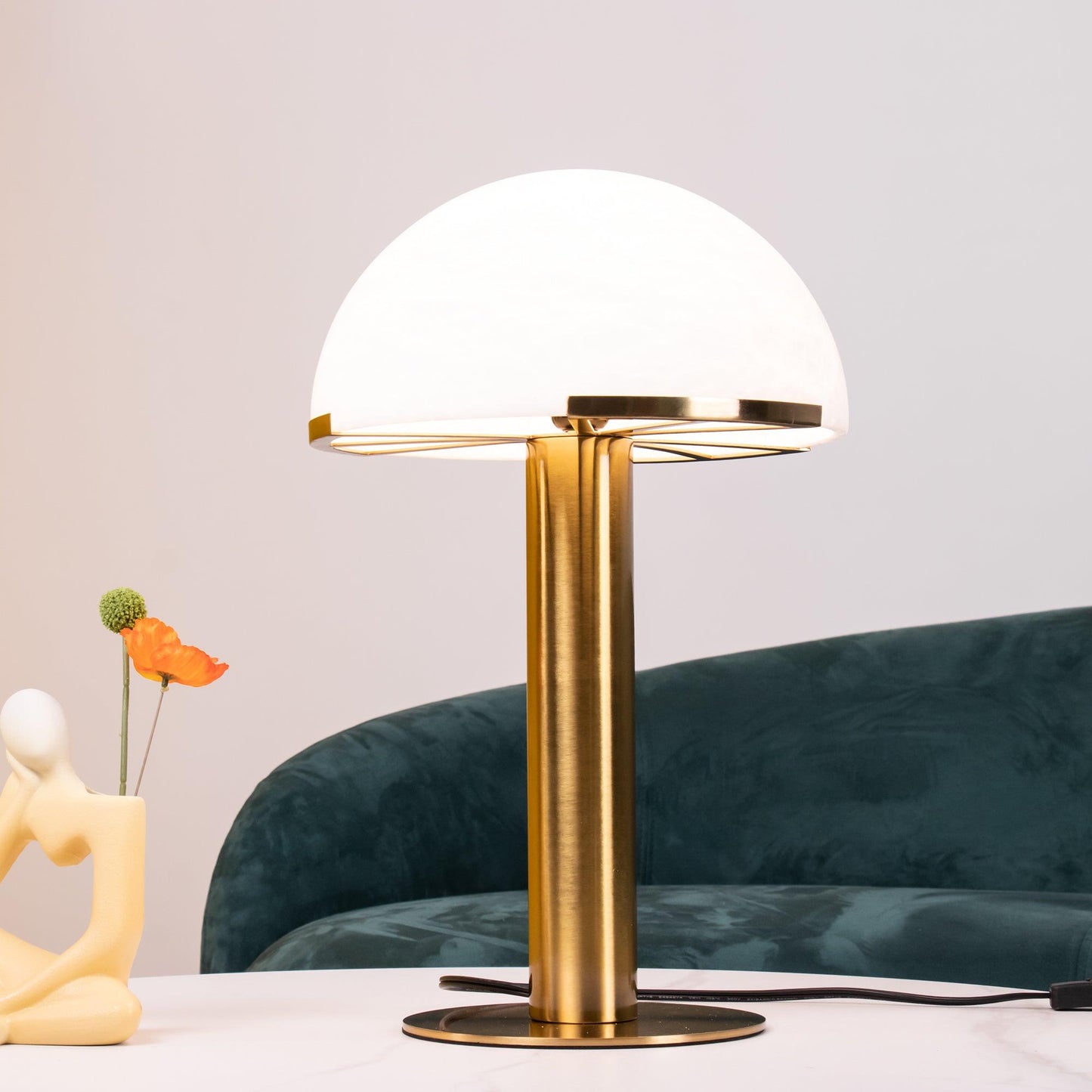 Elowen - Brass Alabaster Table Lamp