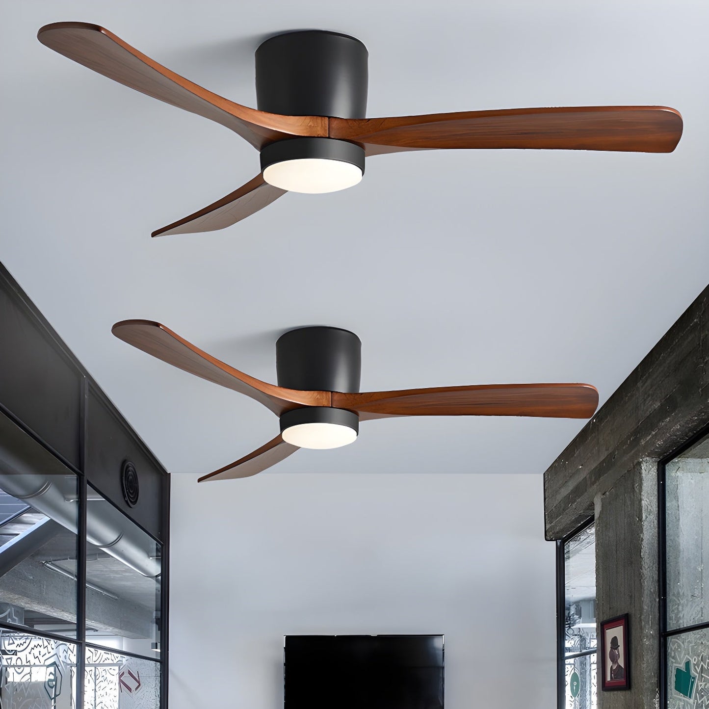 Sylvara – Nordic Wooden Ceiling Fan Light