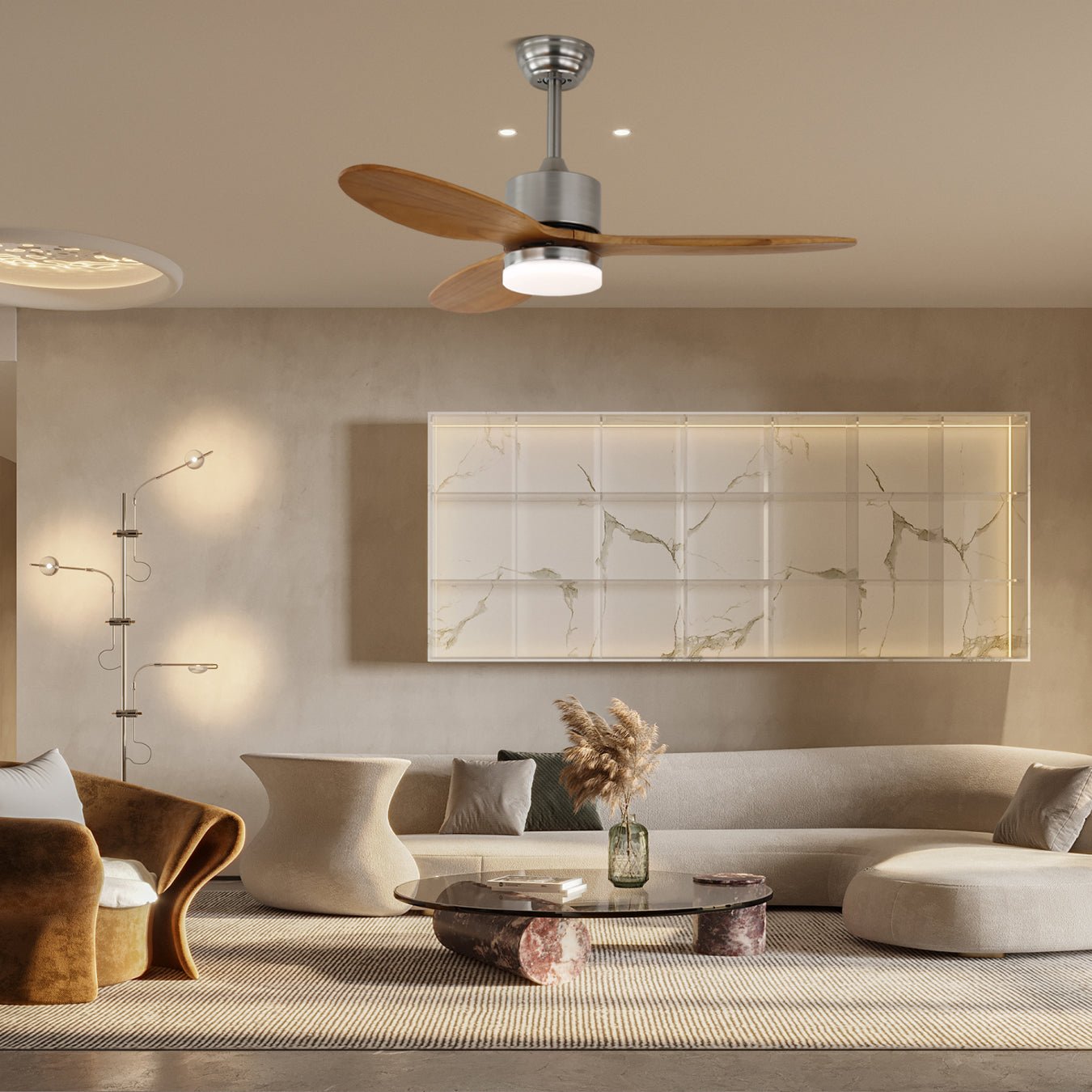 Maris – Nordic Wood Ceiling Fan Light