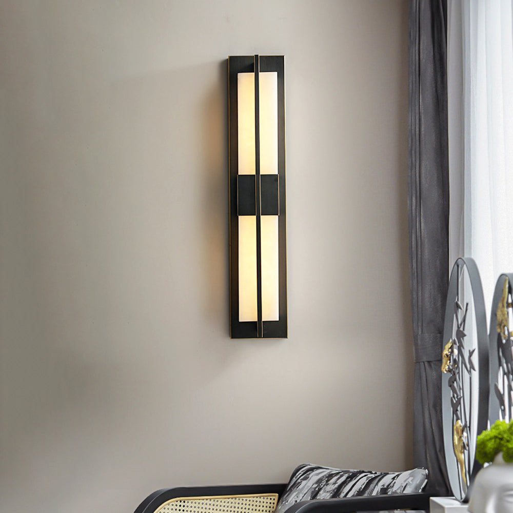 Evora - Brass Alabaster Wall Light