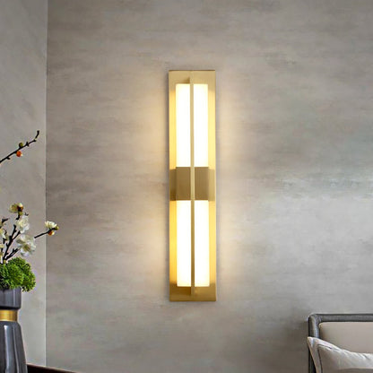 Evora - Brass Alabaster Wall Light