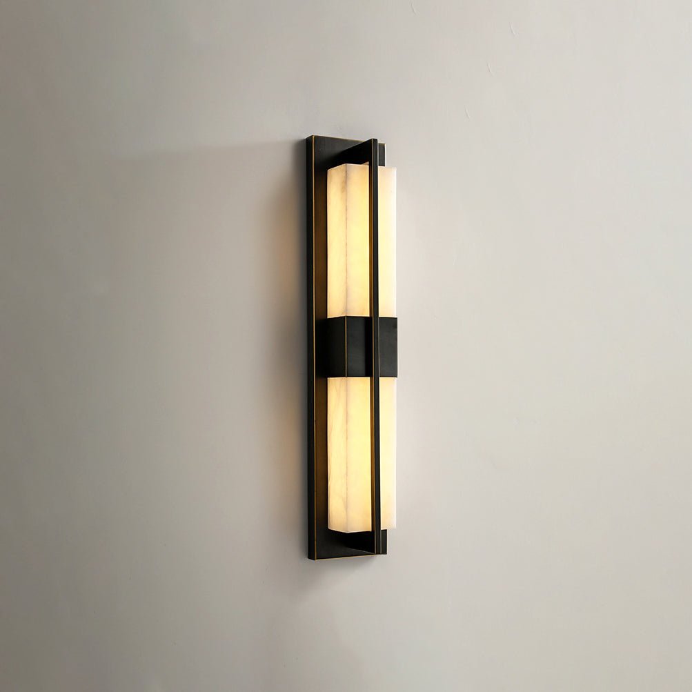 Evora - Brass Alabaster Wall Light