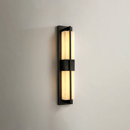 Evora - Brass Alabaster Wall Light