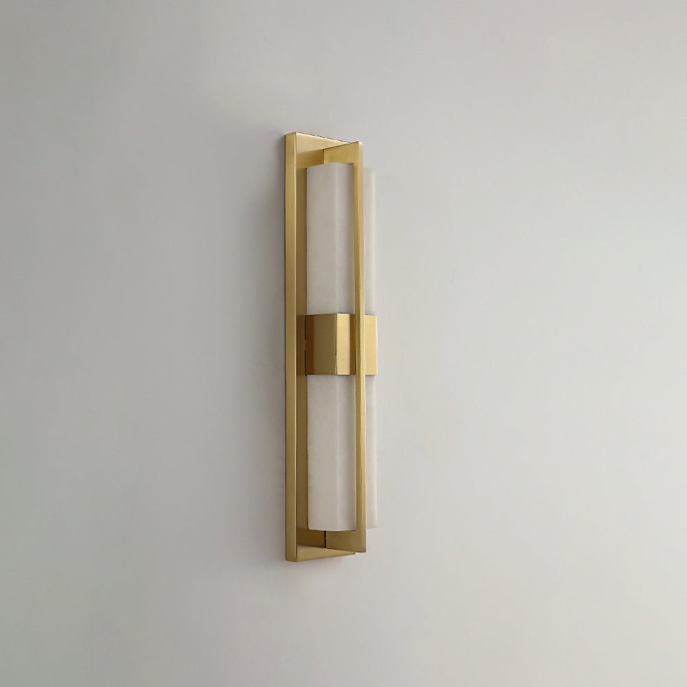 Evora - Brass Alabaster Wall Light