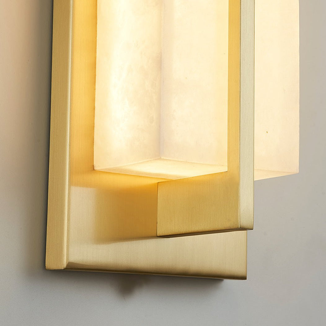 Evora - Brass Alabaster Wall Light