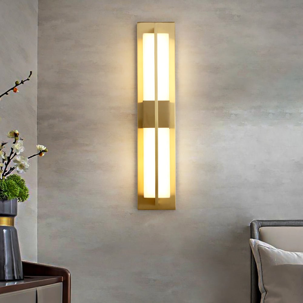 Evora - Brass Alabaster Wall Light