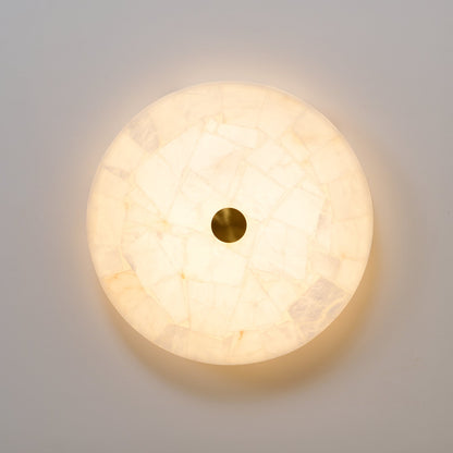 Vellora - Alabaster Flush Ceiling Light
