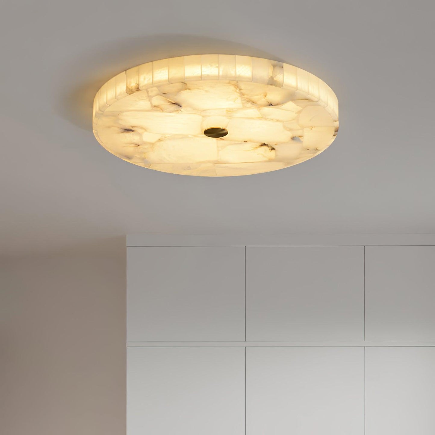 Vellora - Alabaster Flush Ceiling Light