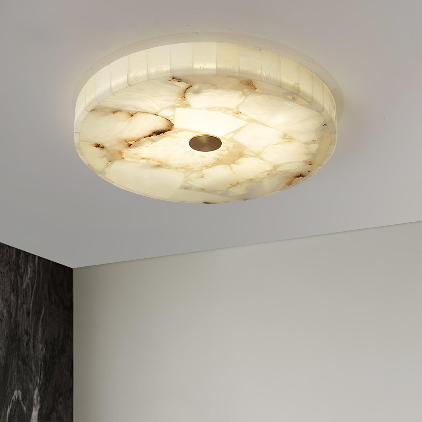 Vellora - Alabaster Flush Ceiling Light