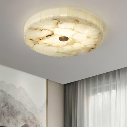 Vellora - Alabaster Flush Ceiling Light