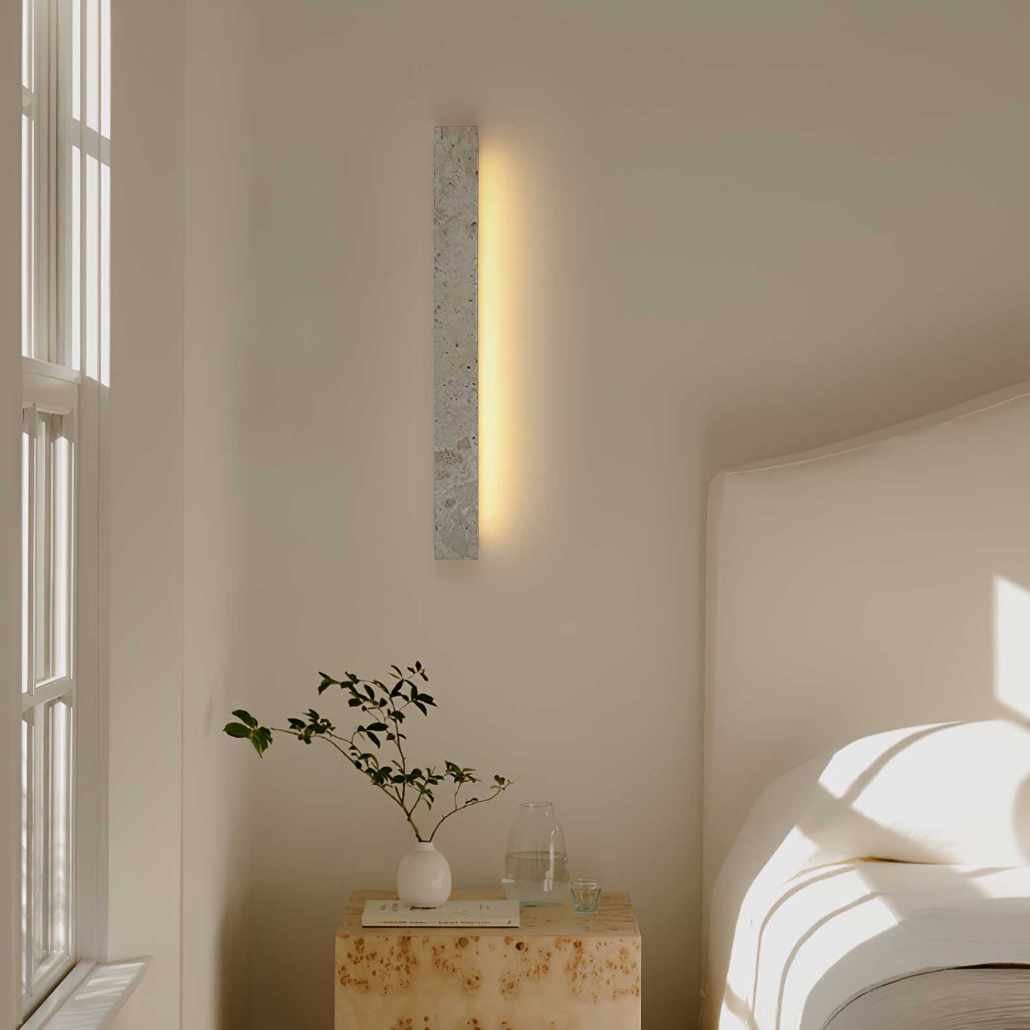 Toraya – Travertine Strip Wall Sconce